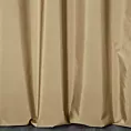 Zasłona szyta na taśmie fala jasnobeżowa z gładkiej tkaniny z delikatnym połyskiem