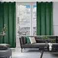 Zasłona ciemnozielona z tkaniny welwetowej 140x250 cm przelotka ROSA Design 91 Eurofirany
