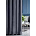 Zasłona szyta na taśmie fala ENYA popielata z miękkiej półmatowej tkaniny welwetowej