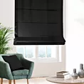 Roleta rzymska czarna z tkaniny strukturalnej z delikatnym połyskiem