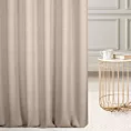 Zasłona szyta na taśmie fala beżowa z gładkiej, przyjemnej w dotyku tkaniny z efektem melanżu