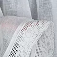 Zazdrostka biała z etaminy zdobiona koronką 150x30 cm tunel LARI Eurofirany