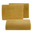 Ręcznik kąpielowy 50x90 cm szybkoschnący z mikrofibry kolor musztardowy o ryżowej strukturze 280 g/m2 ZOE 1 Eurofirany