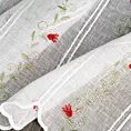 Tkanina firanowa zazdrostka zdobiona haftem drobnych kwiatuszków Eurofirany