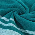 Ręcznik kąpielowy 50x90 cm bawełniany kolor ciemnoturkusowy z ozdobną bordiurą 500 g/m2 MERY Eurofirany