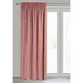 Zasłona ciemnoróżowa z gładkiego welwetu 140x300 cm taśma PIERRE Eurofirany
