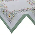 Bieżnik na stół naturalno,zielony 90x90 cm SUMMER 9 zdobiony nadrukiem letnich kwiatów