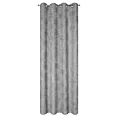 Zasłona popielata z tkaniny szenilowej 135x250 przelotka ALETA Eurofirany