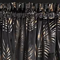 Zasłona czarno, szampańska w złote liście palmy z welwetu 140x300 cm taśma GLORIA Eurofirany