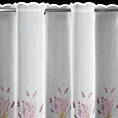 Tkanina firanowa zazdrostka z etaminy zdobiona haftem lawendy Eurofirany