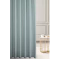 Firana szyta na taśmie 8 cm miętowa z półmatowej etaminy z efektem melanżu, wykończona obciążnikiem