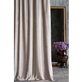 Zasłona szyta na taśmie 5 cm ITALIA beżowa z tkaniny welwetowej o delikatnym połysku
