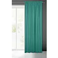 Zasłona turkusowa z gładkiej matowej tkaniny zaciemniającej 135x270 cm taśma BLACKOUT Eurofirany