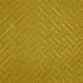 Narzuta welwetowa musztardowa 200x220 cm pikowana metodą hot press wzór geometryczny LUIZ Eurofirany