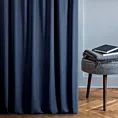 Zasłona szyta na taśmie 5 cm VISCAYA granatowa z melanżowej i miłej w dotyku tkaniny