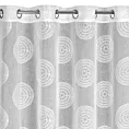 Firana biała z geometrycznym haftem 140x250 cm przelotka MILAGROS Eurofirany