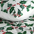 Pościel świąteczna 220x200 cm z mikrowłókna kolor biały, zielony TORI Eurofirany