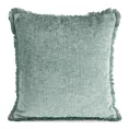 Poszewka na poduszkę 45x45 cm z szenilowej nici zdobiona subtelnymi frędzlami szałwiowa ADIA Eurofirany