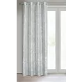 Zasłona szara o płóciennym splocie w stylu eko 140x250 cm przelotka LIREN Eurofirany
