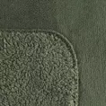 Koc  200x220 oliwkowy z miękkiego polaru ze strukturą baranka TEDY EUROFIRANY PREMIUM
