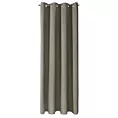 Zasłona ciemnobeżowa z tkaniny typu dimout 140x250 cm przelotka NERISA Eurofirany
