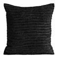Poszewka na poduszkę 45x45 cm z szyfonowej tkaniny zdobiona moherową nicią czarna REINA EVA MINGE Eurofirany
