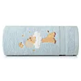 Ręcznik kąpielowy 50x90 cm bawełniany kolor niebieski z aplikacja z żyrafą 450 g/m2 BABY 41 Eurofirany