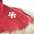Okrągły dywanik pod choinkę zdobiony śnieżynkami oraz obszyty futerkiem Eurofirany