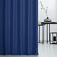 Zasłona szyta na przelotkach granatowa z tkaniny trudnopalnej, zaciemniającej, typu blackout