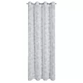 Zasłona szaro, biała w klasyczny wzór kwiatowy 140x250 cm przelotka AMBER Eurofirany