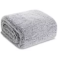 Koc bukla 150x200 cm stalowo, biały z miękkiej tkaniny KOALA EUROFIRANY PREMIUM