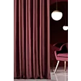 Zasłona szyta na taśmie fala bordowa z miękkiej półmatowej tkaniny welwetowej