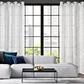 Zasłona biała o płóciennym splocie w stylu eko 140x250 cm przelotka LIREN Eurofirany