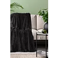 Koc o strukturze miękkiego futra 170x210 cm czarny TIFANY 1 DESIGN 91 Eurofirany