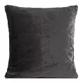 Poszewka na poduszkę 60x60 cm stalowa z miękkiej futrzanej tkaniny NINA Eurofirany