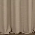 Zasłona szyta na flexach jasnobrązowa z miękkiej tkaniny o naturalnym splocie w stylu ekologicznym