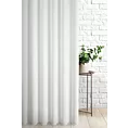 Firana szyta na flexach naturalna z tkaniny z efektem deszczyku i lekkim połyskiem, wykończona obciążnikiem