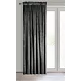 Zasłona czarna z tkaniny welwetowej 140x270 cm taśma ROSA Design 91 Eurofirany