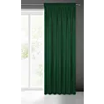 Zasłona zielona z gładkiej matowej tkaniny zaciemniającej 135x270 cm taśma BLACKOUT Eurofirany