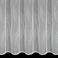 Tkanina firanowa typu peru zdobiona geometrycznym haftem wykończona szwem obciążającym Eurofirany