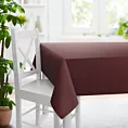 Obrus szyty bordowy z miękkiej półmatowej tkaniny welwetowej