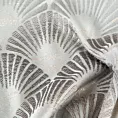 Roleta rzymska MIKKA srebrna z ekskluzywnej tkaniny z modnym wzorem wachlarzowym