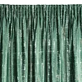 Zasłona ciemnozielona z metalicznym nadrukiem, welwetowa 140x270 cm taśma VILMA DIVA LINE Eurofirany