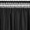 Firana czarna z etaminy zdobiona w dolnej części falbanami 140x270 cm taśma DANI Eurofirany