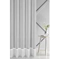 Firana szyta na flexach biała z matowej etaminy wykończonej ozdobnym podwinięciem Italissima Eva Minge