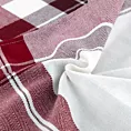 Komplet ściereczek kuchennych 2szt 50x70 cm bawełniany kolor bordowy zdobionych w subtelną kratkę 200 g/m2 MONA Eurofirany