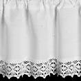 Zazdrostka biała z matowej tkaniny z koronką 150x30 cm tunel CLARIE Eurofirany