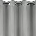 Zasłona szara zaciemniająca gładka półmatowa 135x250 cm przelotka LOGAN Eurofirany