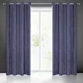 Zasłona granatowa o strukturze sztruksu 140x250 cm przelotka JULIE Eurofirany