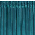 Zasłona ciemnoturkusowa z welwetu zdobiona falbanami 140x270 taśma CHARLOTTE 1 Eurofirany